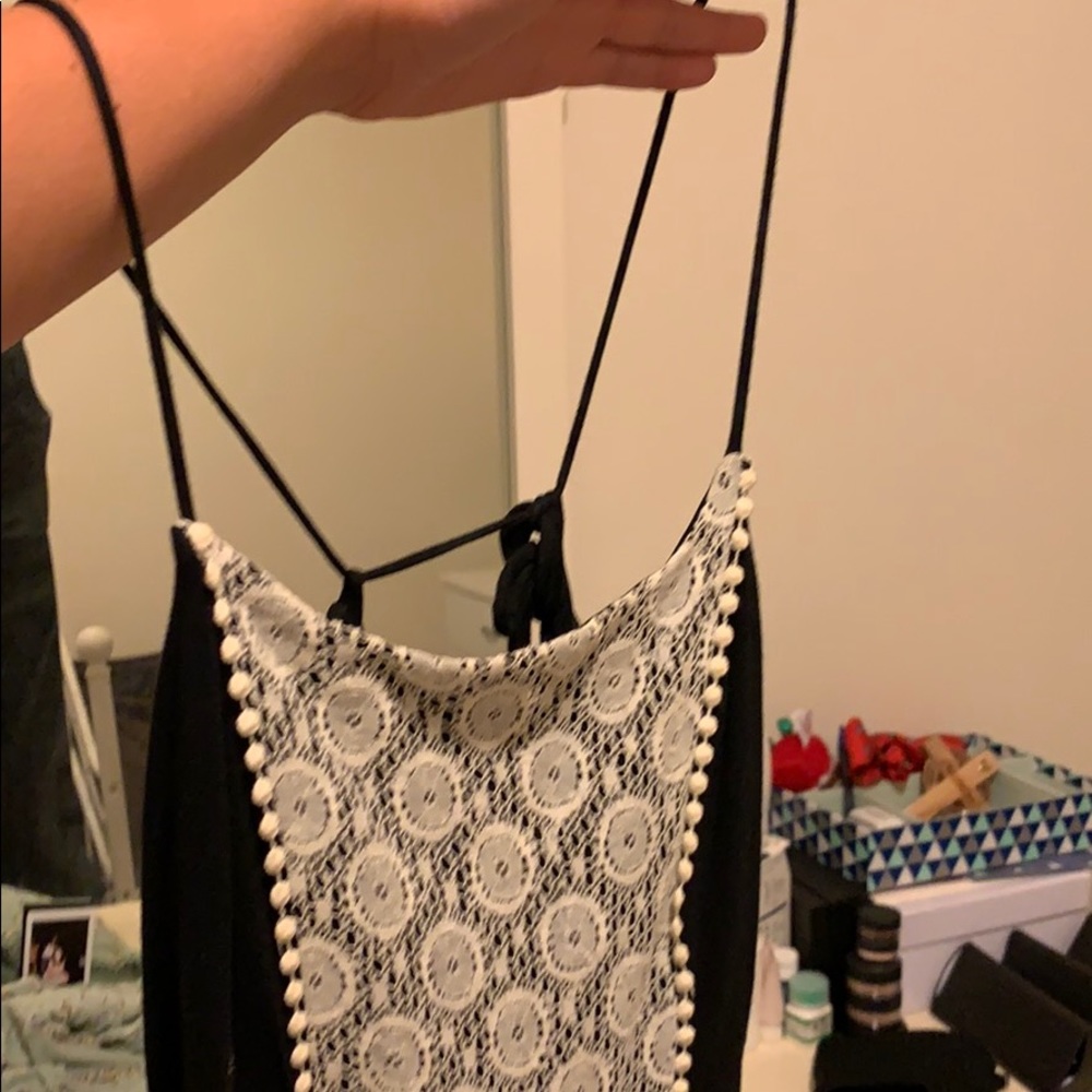 Black lace back maxi dress